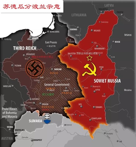 苏联瓜分波兰杀了多少人,德国和苏联瓜分波兰地图