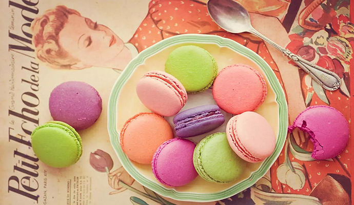 法式贝壳马卡龙甜品,法式点心甜品马卡龙
