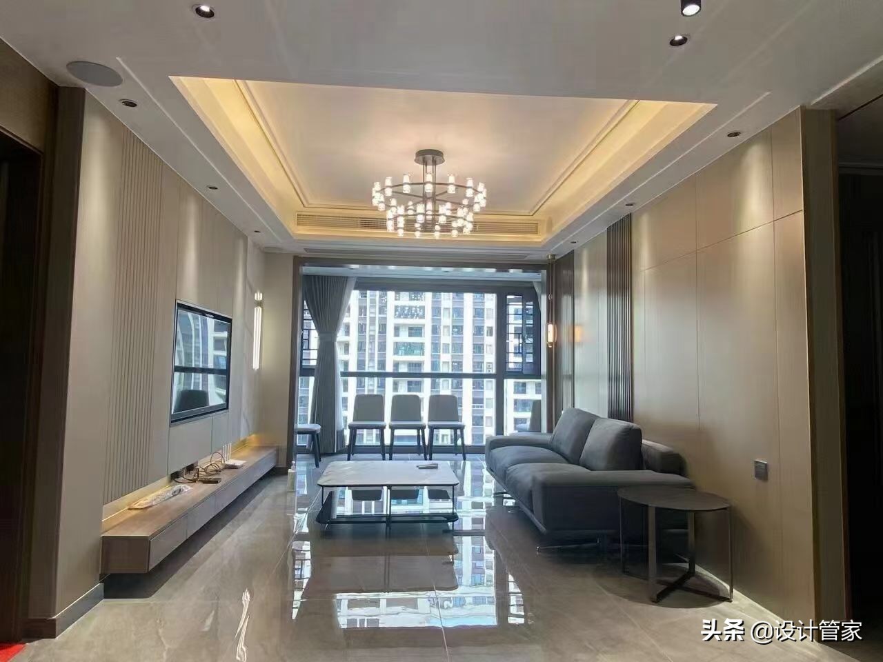 89㎡三口之家装修实景，恰到好处的轻奢，尽享舒适自然的生活