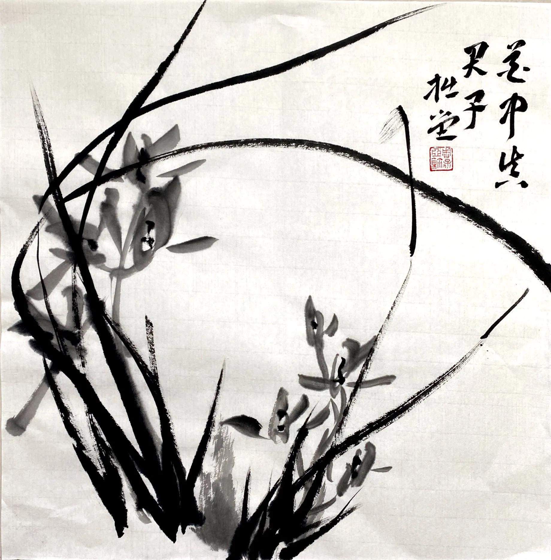 国画写意兰花作品图片欣赏,国画兰花欣赏精品