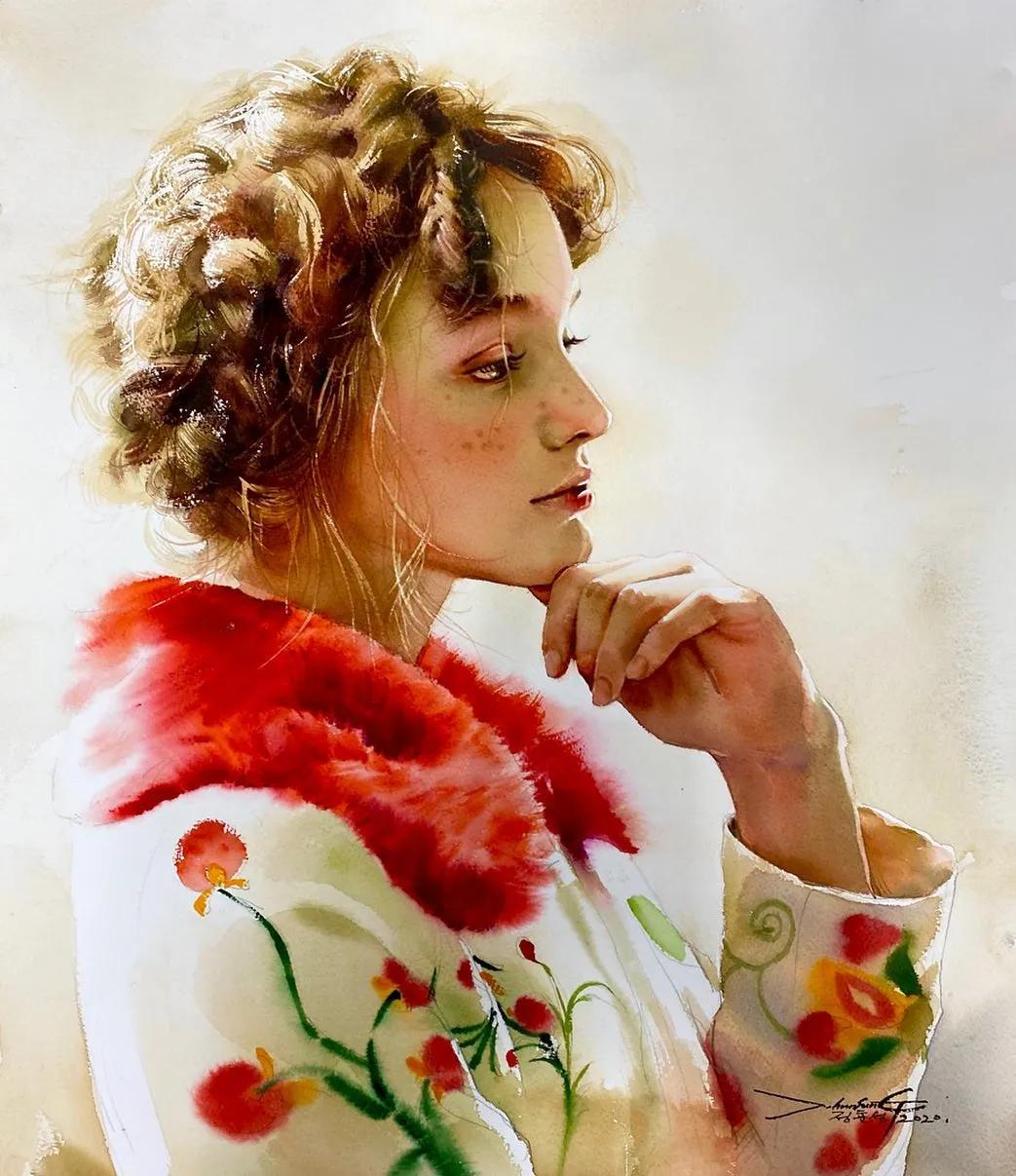 极简的水彩画作品,灵动脱俗的水彩画