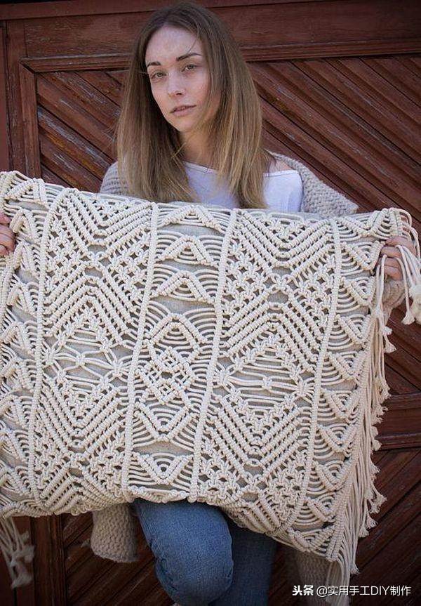 手工纯白棉绳编绳挂件,手工编绳合集名称