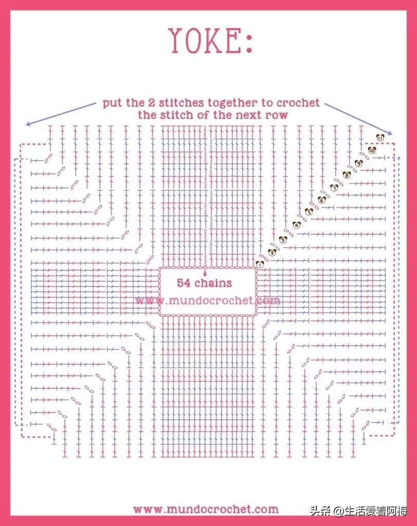 钩织冬季儿童毛衣图解,儿童内搭毛衣钩织教程完整版