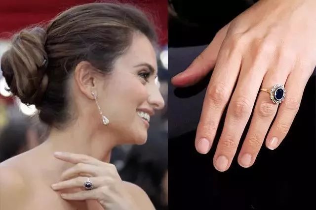 大多数明星的婚戒都是钻石鸽子蛋,女明星穿的婚纱和戒指