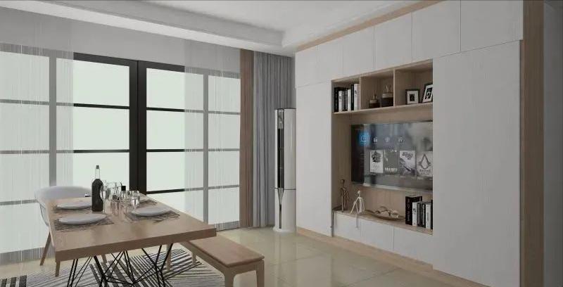 好看的客餐厅效果图,60平方客餐厅一体装修效果图大全