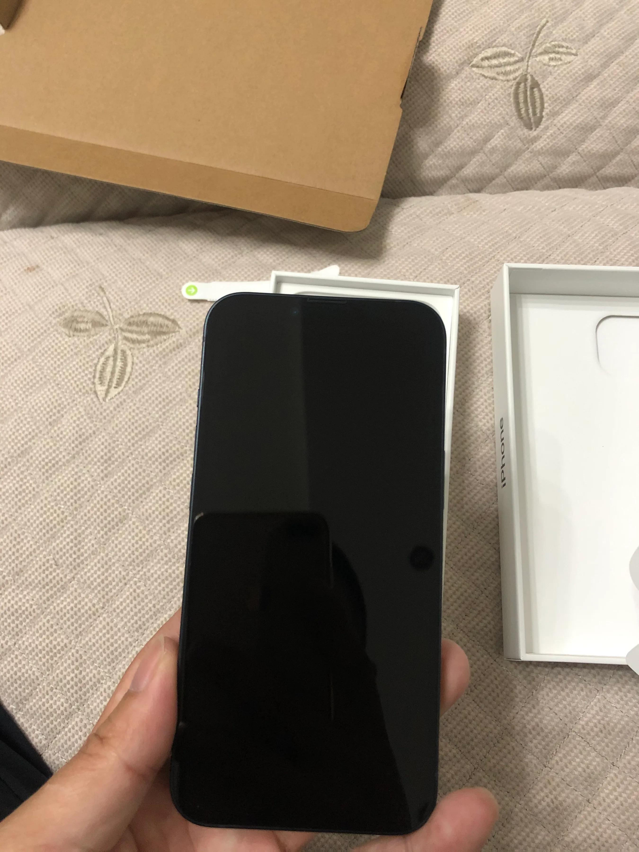 苹果13蓝色拆箱评测,苹果13新机拆包再封包