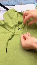 卫衣上带子怎么穿才好看,卫衣带子系法最简单慢动作