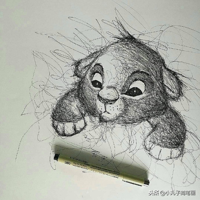 熊猫素材手绘,熊猫手绘线条