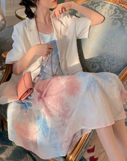 西装配裙子的穿搭秋冬,西装配长西装裙子高级感穿搭