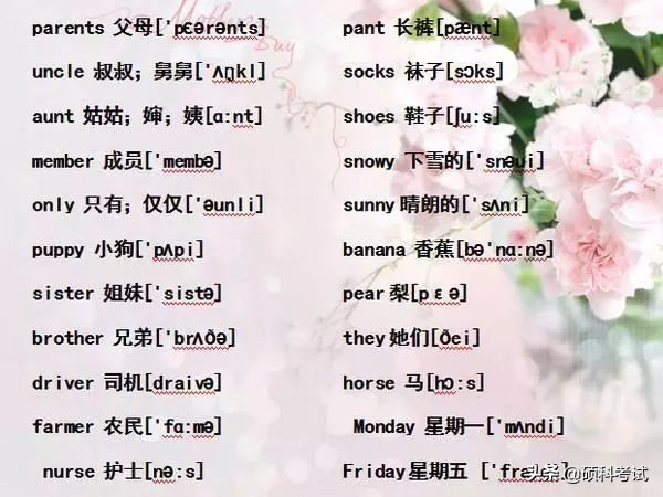 小学六年级单词音标复习,小学1-6年级必考词语