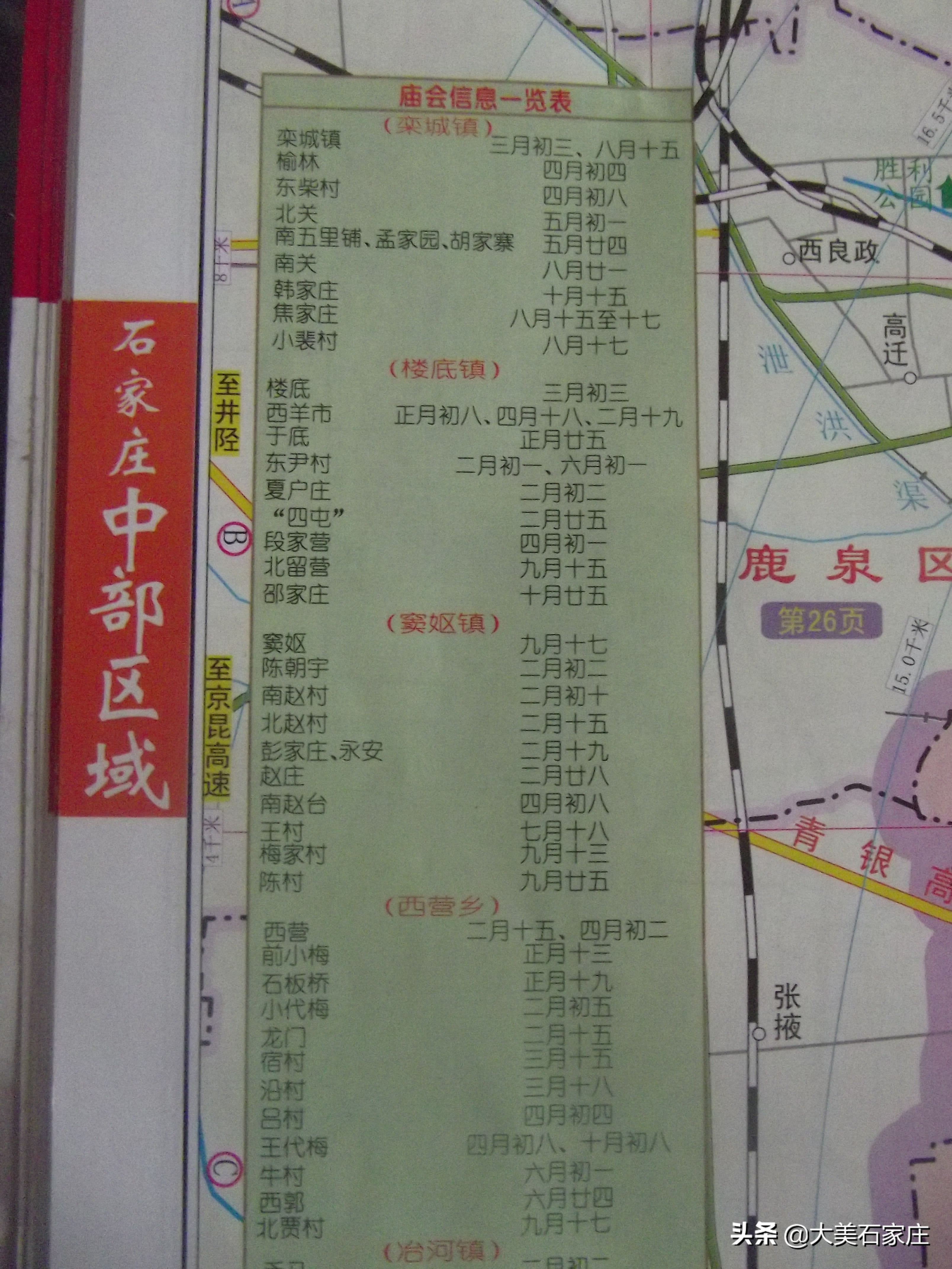 二月二石家庄市西岗头村庙会,石家庄市正定县各乡村庙会时间