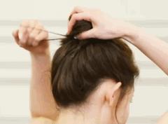 iu发型图片中短发,慵懒韩式低马尾丸子头iu