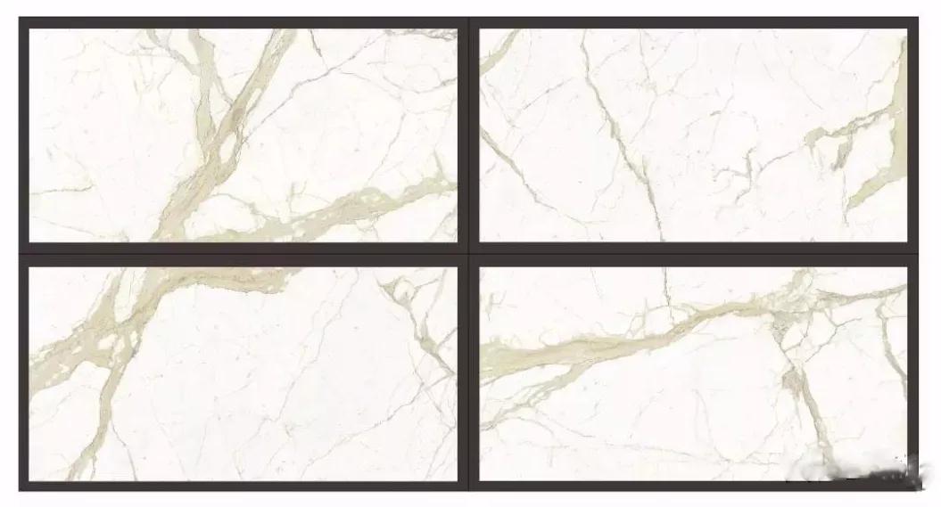 轻奢新中式大理石效果图,钻石型大理石装修效果图