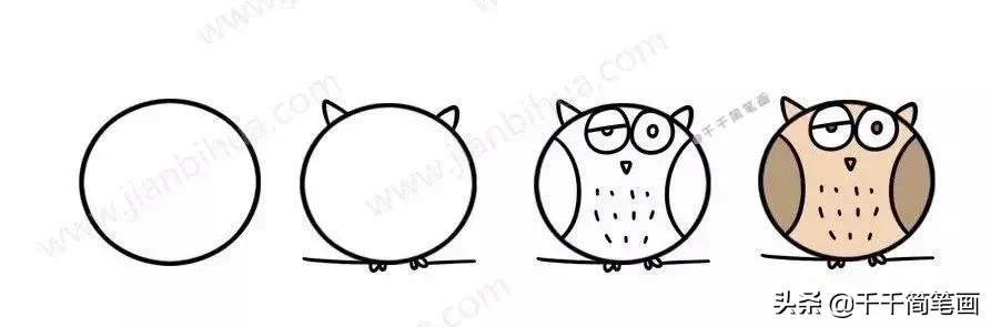 超级可爱的简笔画动物头像,呆萌小动物头像图片简笔画