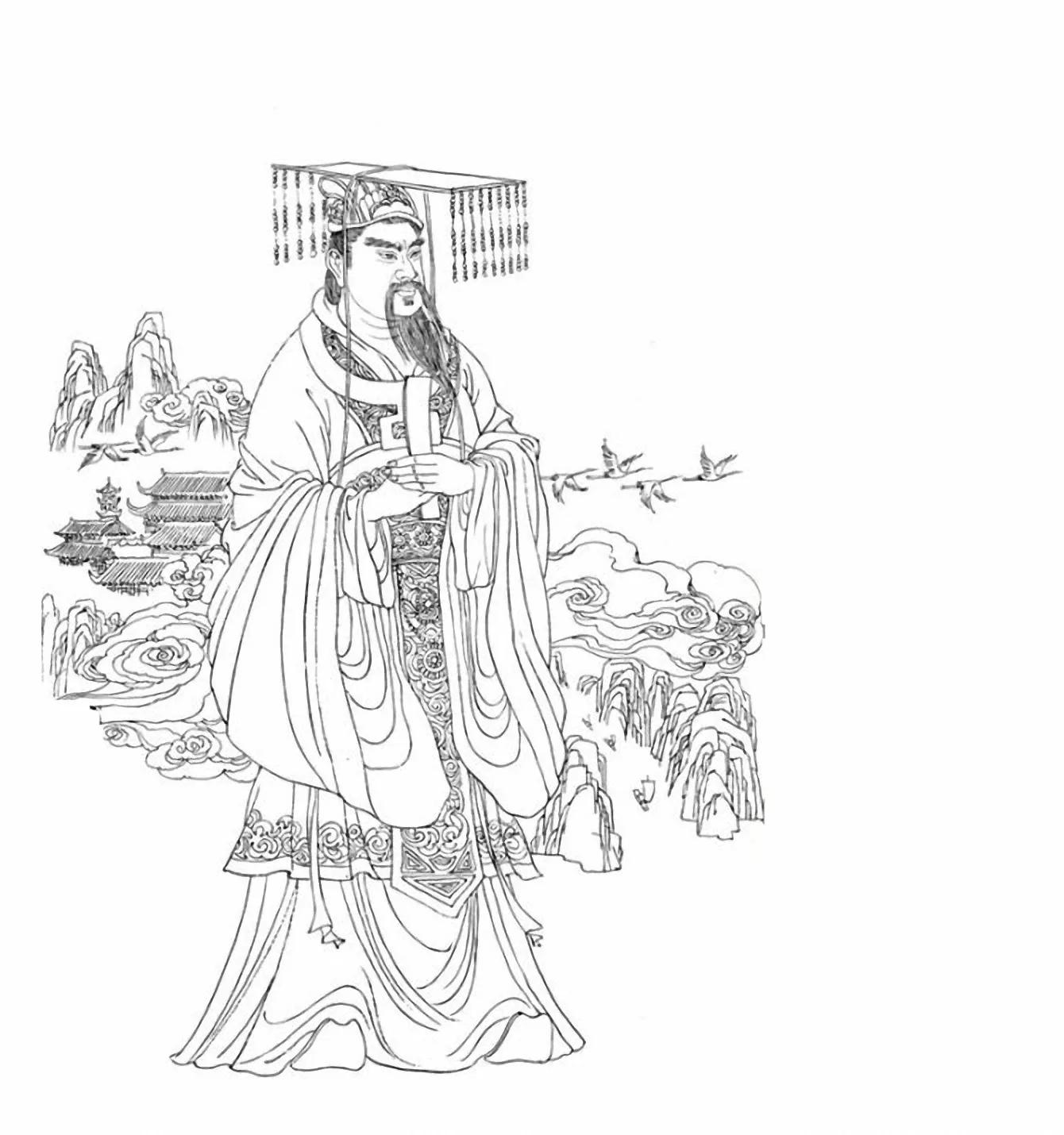 图谱神话人物工笔画白描,国画工笔人物白描图片大全大图