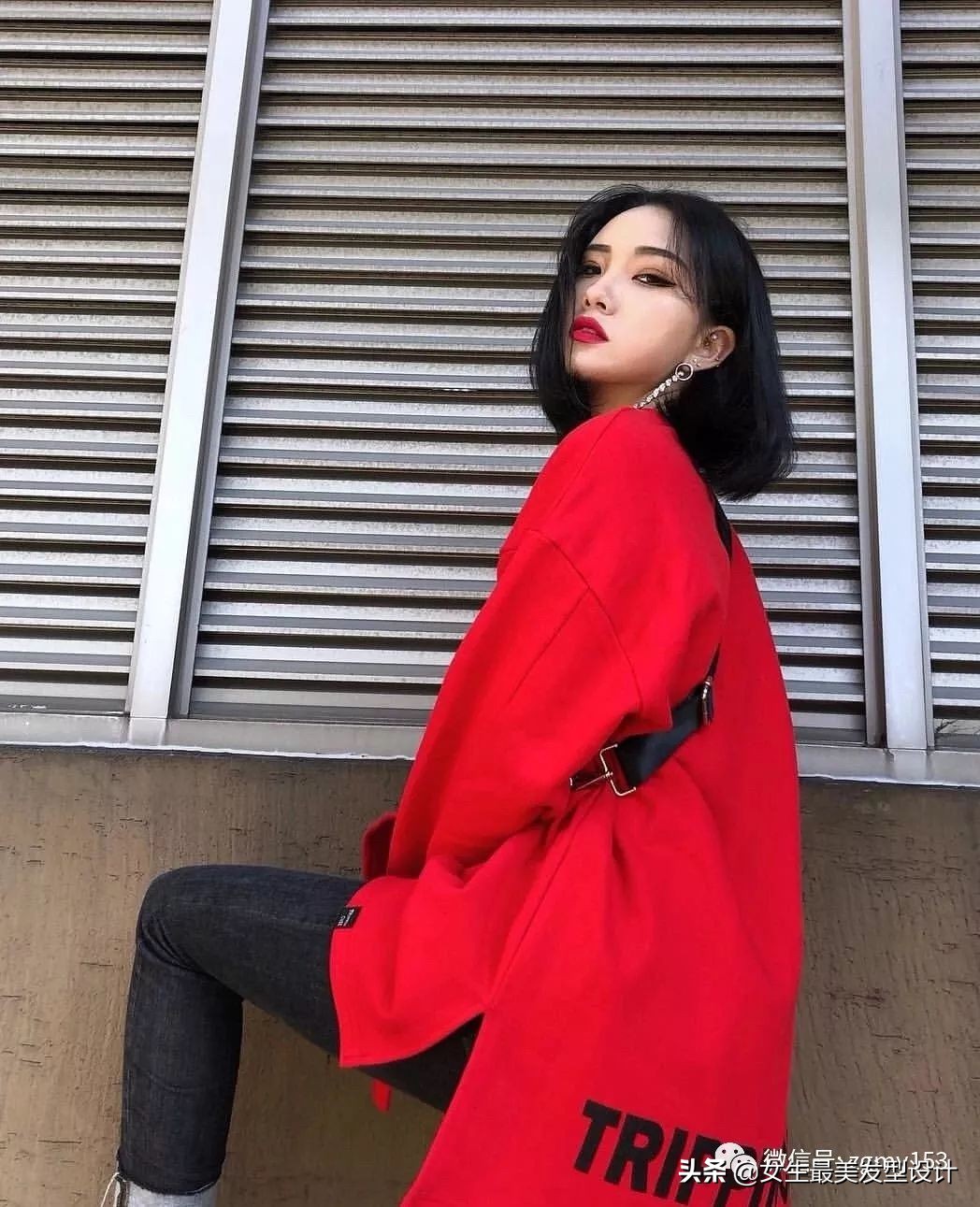 齐肩短发100种造型,冷茶色齐肩短发发型