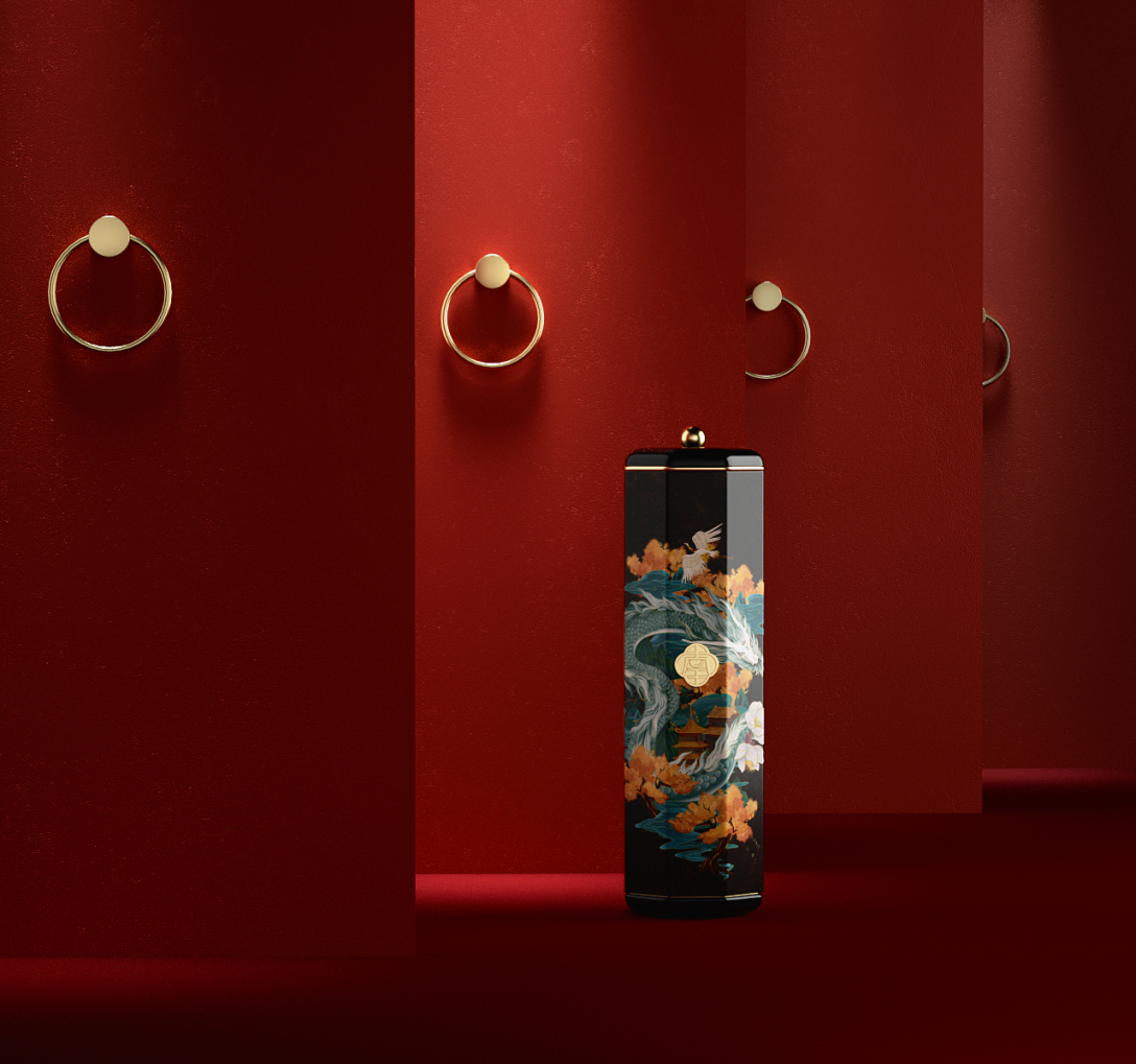 美妆品牌设计效果图,美妆品牌中国元素设计