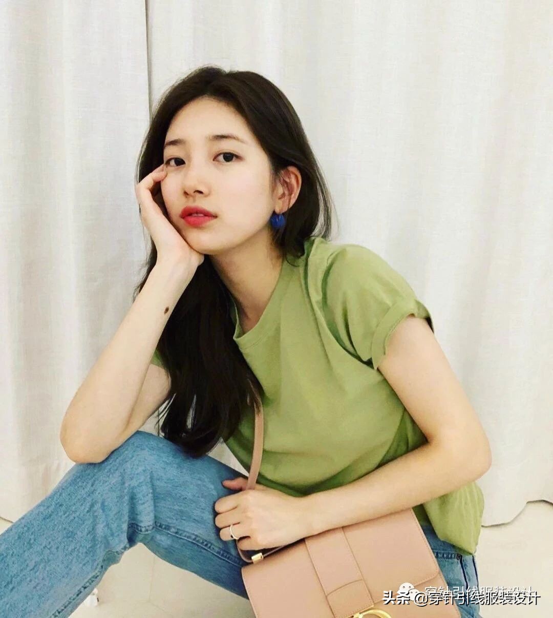 橄榄绿配色牛油果绿,薄荷绿今年超流行显白