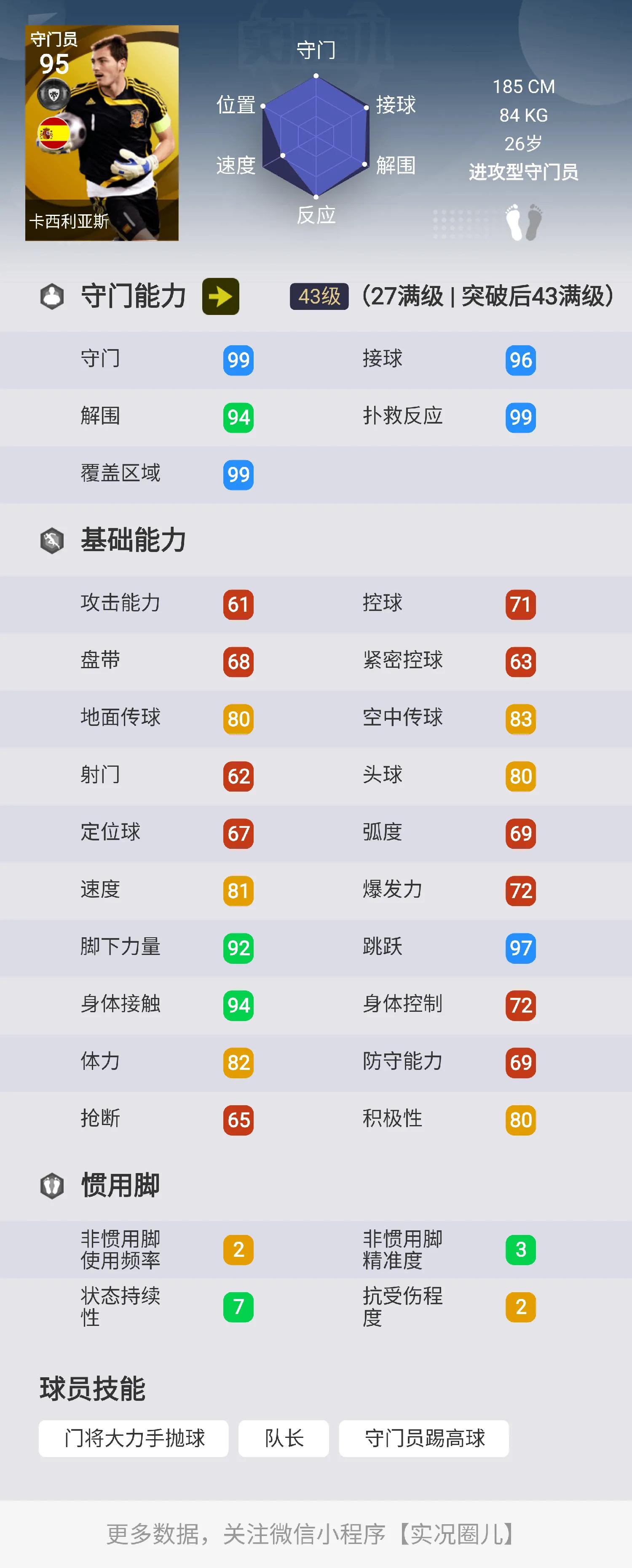 实况传奇技能推荐,实况所有传奇球员技能