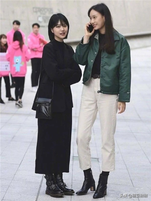 韩国女生冬天穿那么少不冷吗,韩国穿搭不露腿冬季
