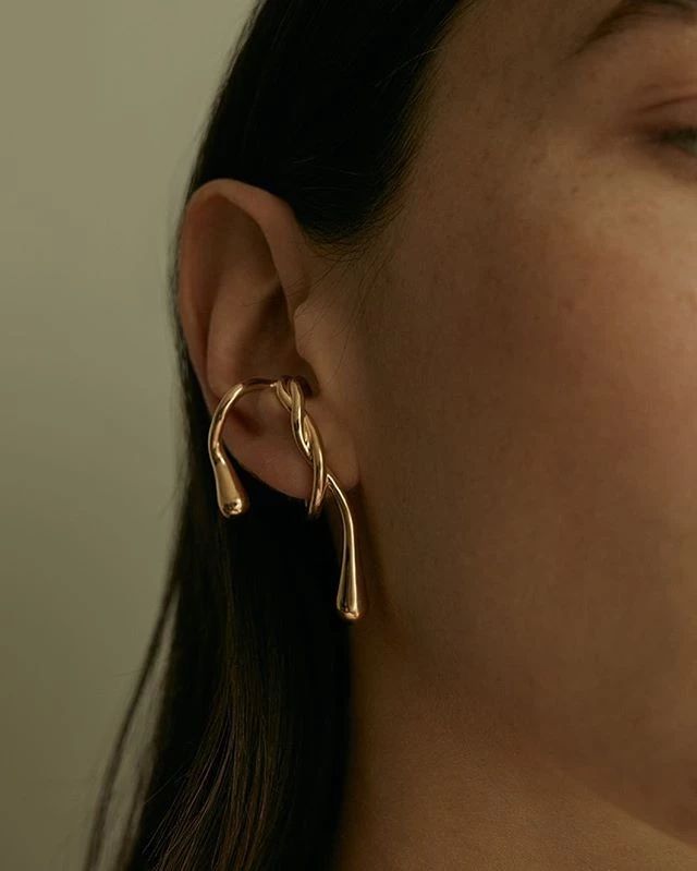 设计师款小众高级感三面彩钻耳环,设计师款耳饰高级感珍珠