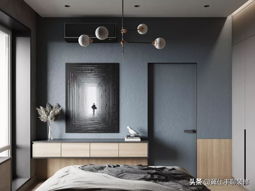 全屋仿大理石护墙板装修效果图,轻奢护墙板大理石漆