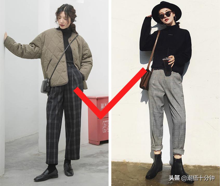 秋冬小个子大码显瘦裤子,小个子穿什么裤子显高显瘦