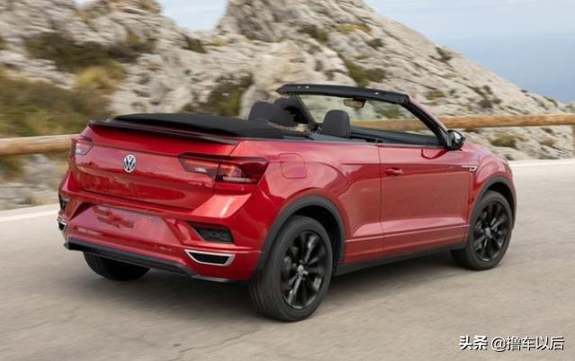 进口黑色大众探歌敞篷版,全新车型探歌