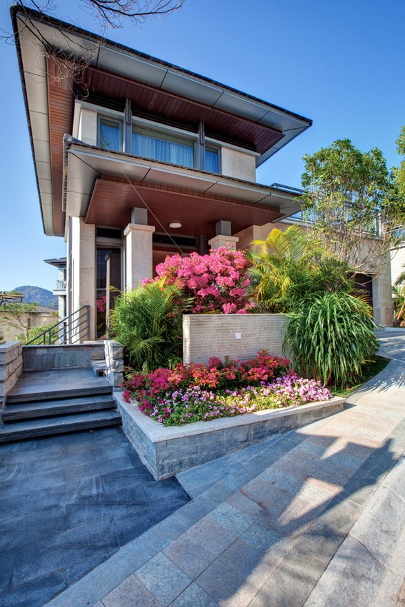 100个平方别墅花园布局图,13个空间的豪宅别墅