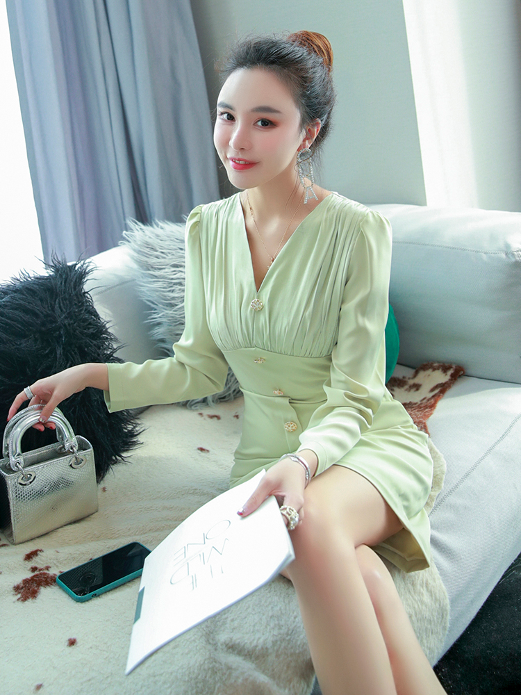 高冷系气质冷淡风连衣裙,中式高冷御姐风连衣裙