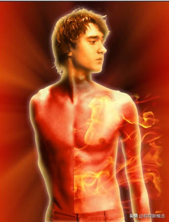 老版ps怎么做火焰燃烧效果,ps火焰特效插件