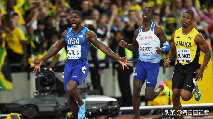 百米飞人谢震业夺金视频全程,加特林9秒76破世界纪录