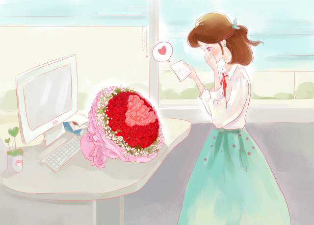 女朋友生日鲜花祝福语卡片简短,女朋友鲜花卡片留言