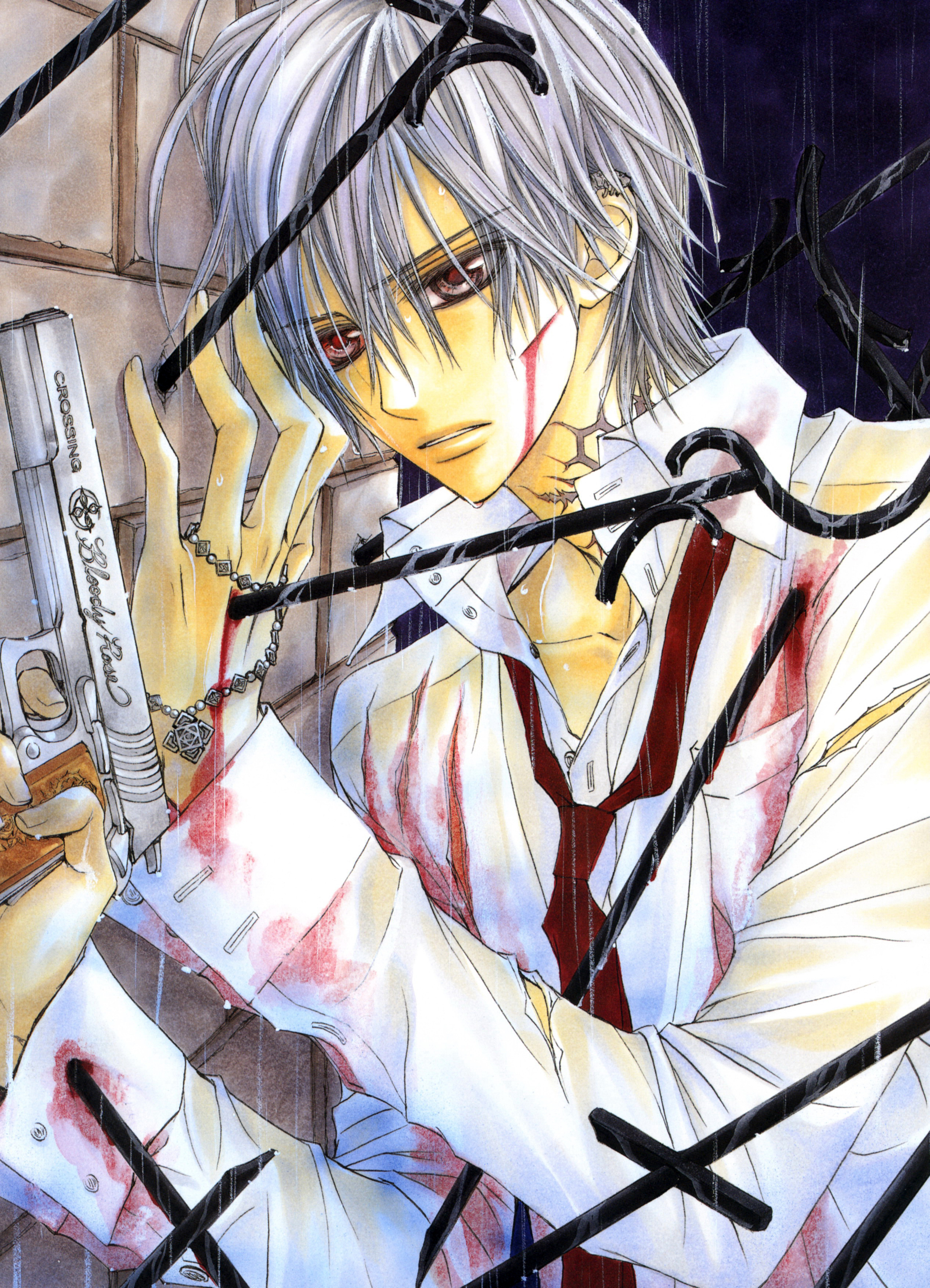 暗黑风吸血鬼动漫图片,吸血鬼骑士漫画手绘