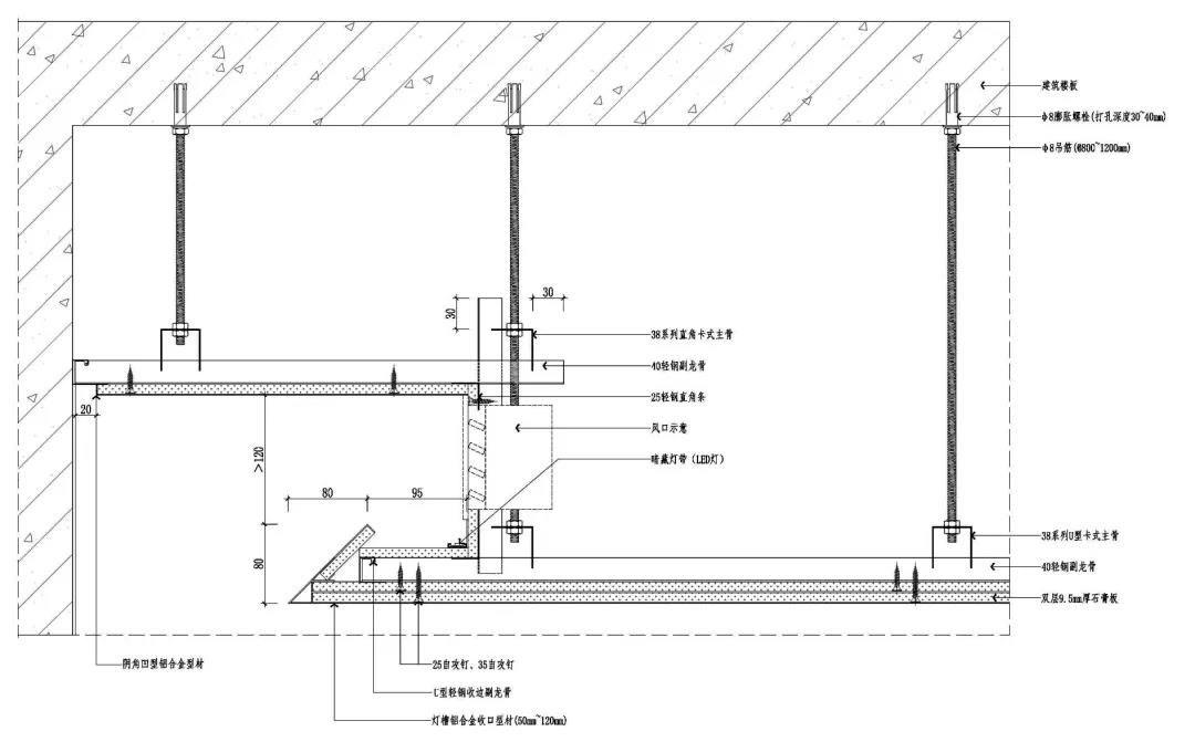 全轻钢龙骨吊顶施工工艺教程,轻钢龙骨隔墙施工工艺流程视频