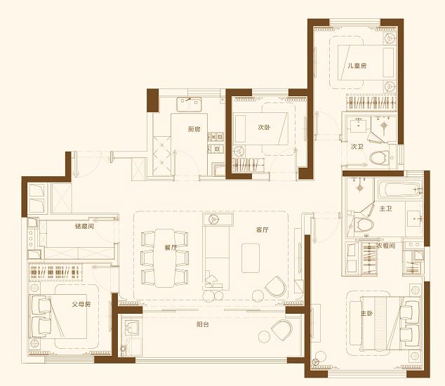 虹口金茂府最后一楼,上海虹口金茂府245平