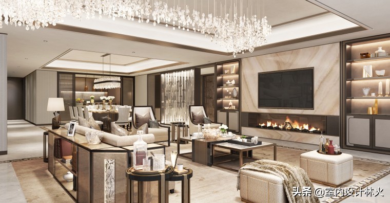 HWCD-重庆长嘉汇390平大平层精装修样板间丨设计方案+效果图+彩平