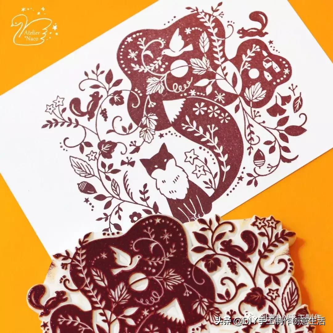 用笔刀雕刻橡皮擦,用刻刀在纸上刻字