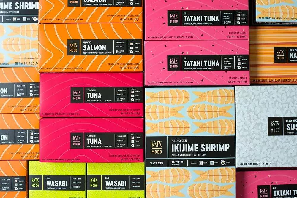 海鲜产品设计效果图,中国风海鲜包装设计