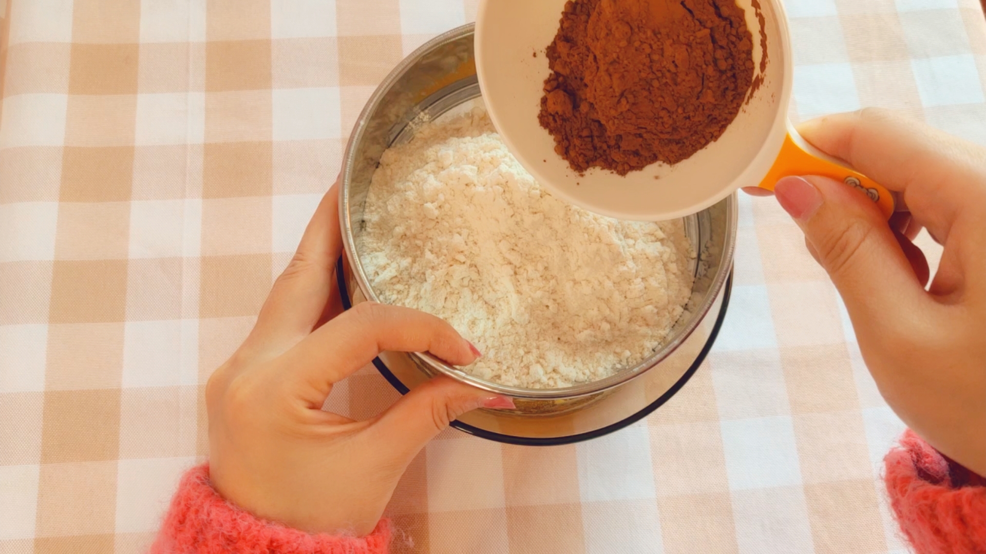 超柔软巧克力戚风蛋糕教程,巧克力戚风蛋糕做法8寸详细教程