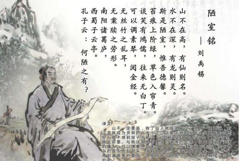 刘禹锡给自己的陋室作名有何用意,刘禹锡身处陋室不以为陋