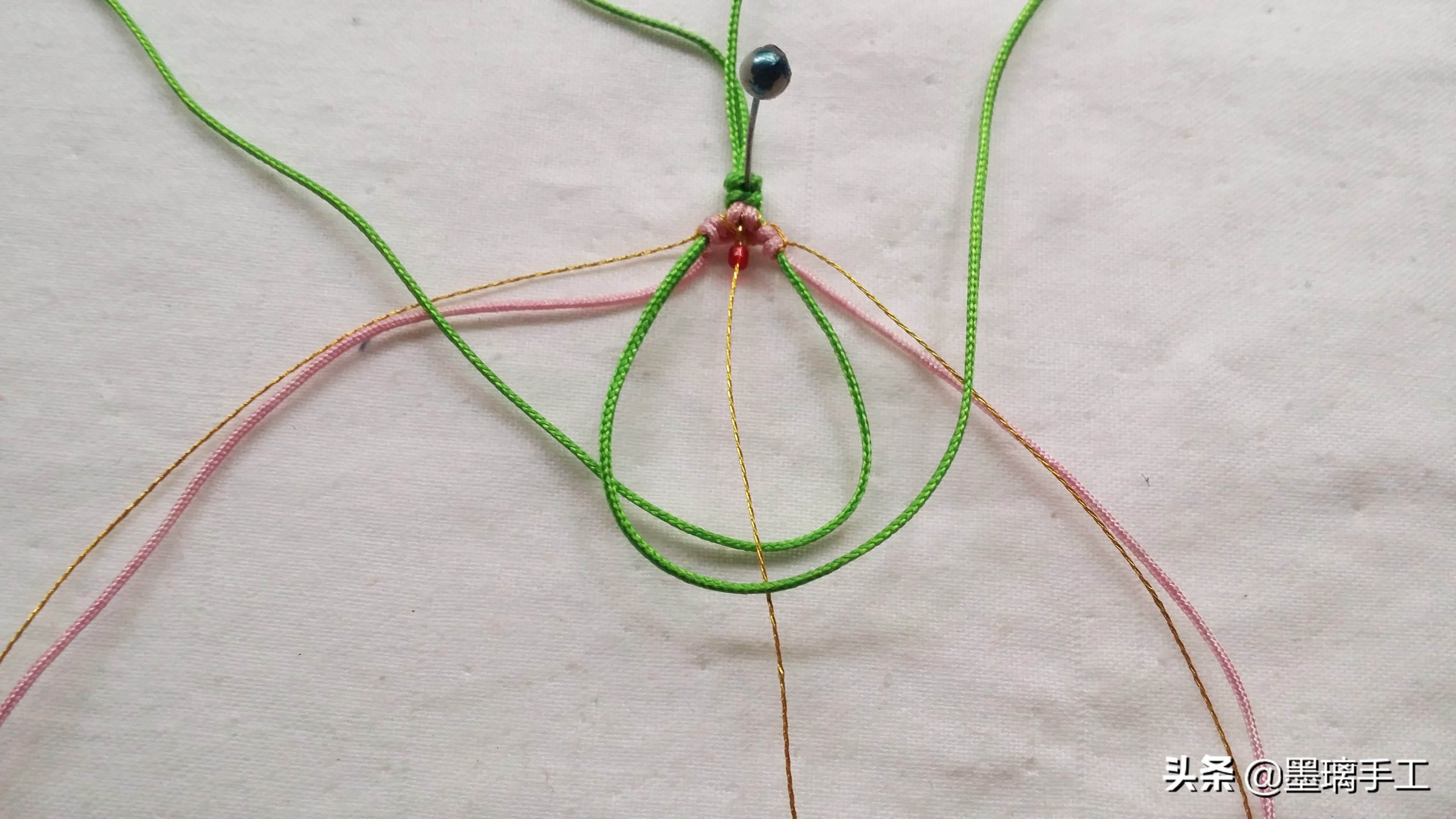 桃花结手机绳编织教程,手工编织情丝结视频教程