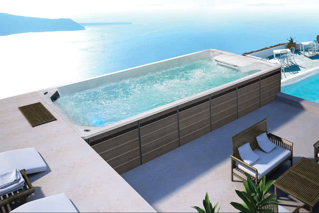 10平米智能无边际泳池,10平米智能潜水池