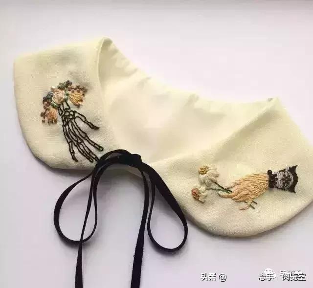 领口刺绣小花朵,刺绣花朵500种图片大全