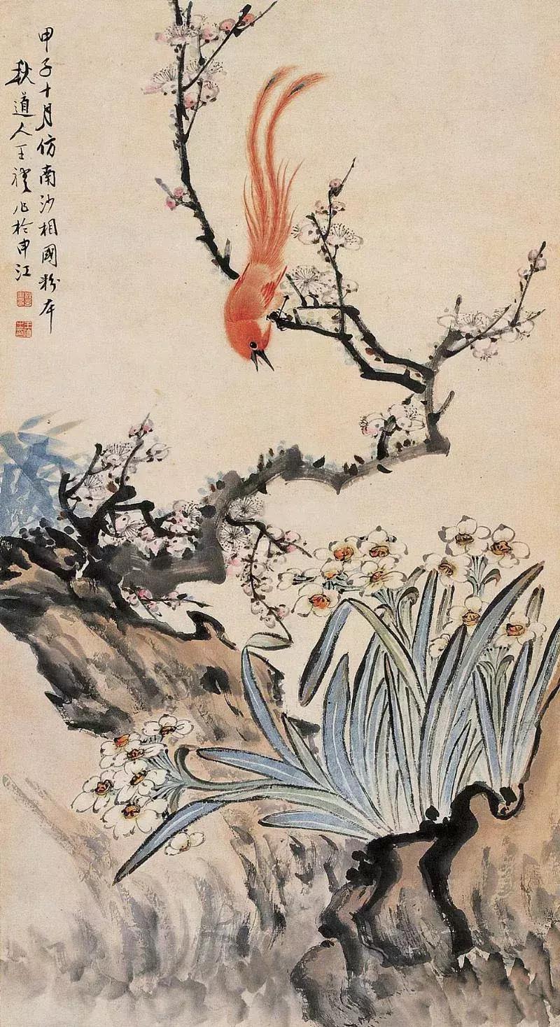 潘天寿100幅花鸟画欣赏,潘天寿花鸟画简史