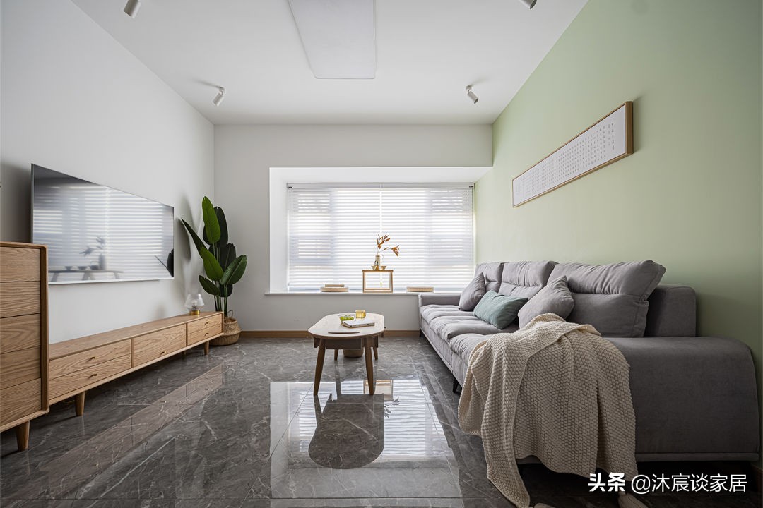 灰色瓷砖墙全屋搭配效果图,灰色瓷砖配墙面的效果图两室一厅