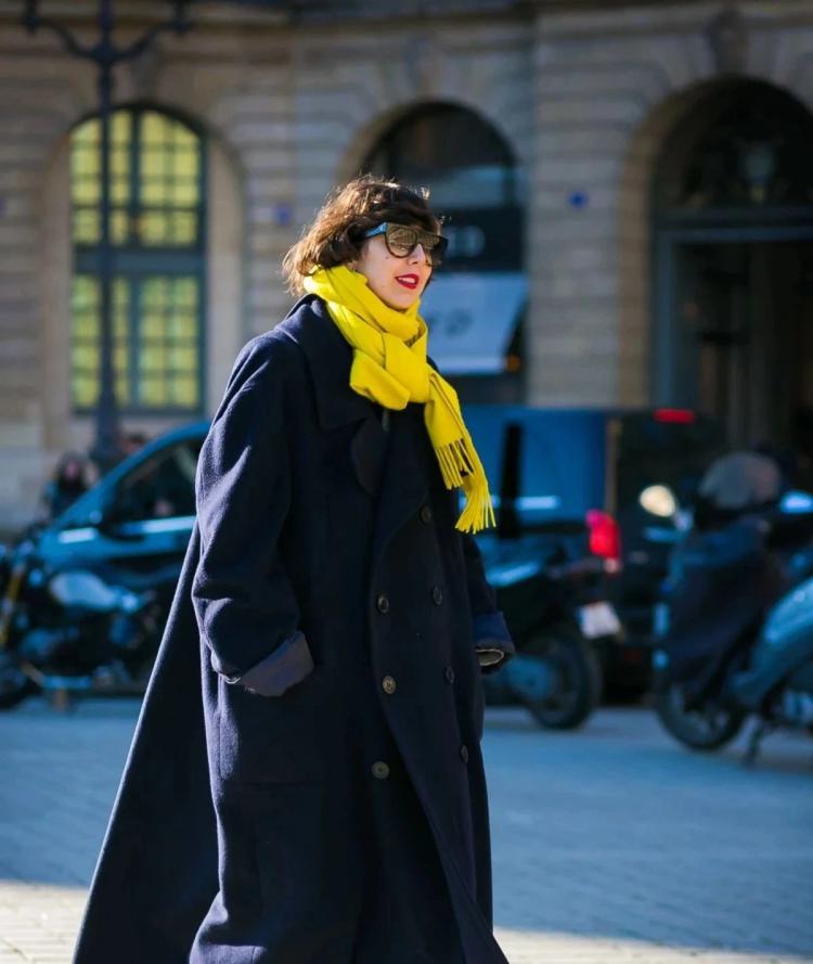 多种系法围巾女款配大衣,搭配大衣超美的一款围巾系法