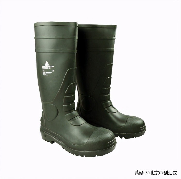 代尔塔301407PVC防酸碱防砸防穿刺安全靴帮高度