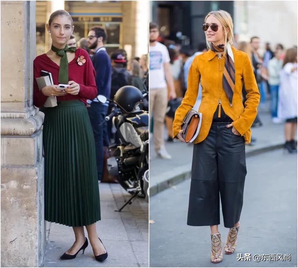 一条丝巾打蝴蝶结,小丝巾项链结的时尚打法