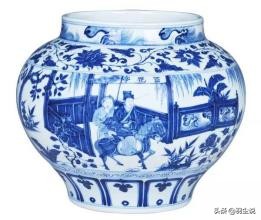 南京元青花萧何月下追韩信图梅瓶,萧何月下追韩信元青花梅瓶介绍